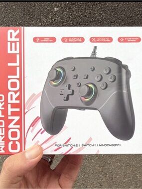 Wired Gaming Controller with RGB Rings - Black
